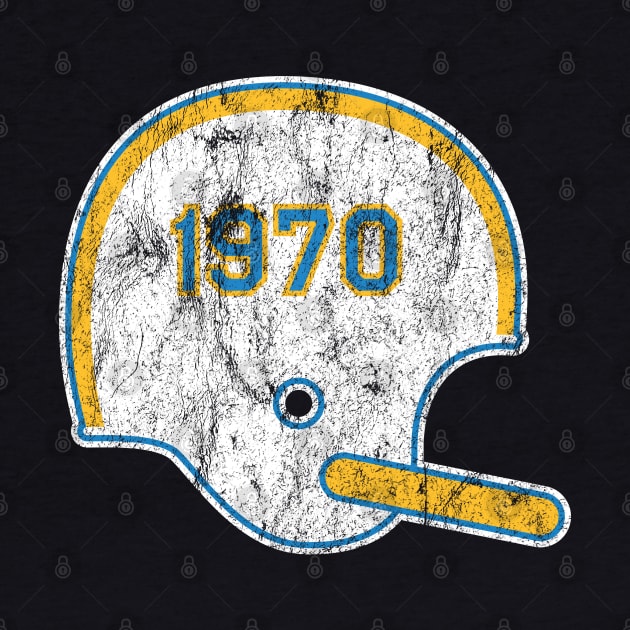 Los Angeles Chargers Year Founded Vintage Helmet by Rad Love